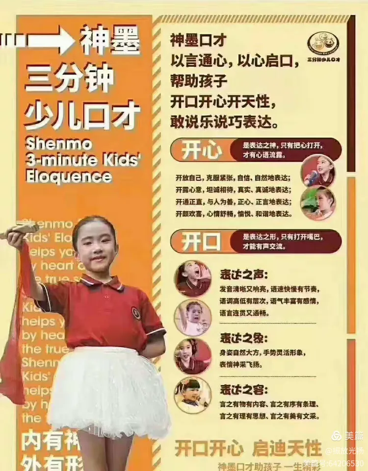 神墨教育三分钟少儿口才,神墨绘画课程简介